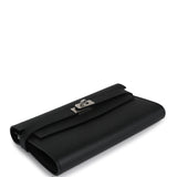 Hermes Kelly Long Wallet Black Epsom Palladium Hardware - Thumbnail View 5