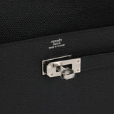 Hermes Kelly Long Wallet Black Epsom Palladium Hardware - Thumbnail View 7