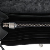 Hermes Kelly Long Wallet Black Epsom Palladium Hardware - Thumbnail View 8