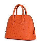Hermes 1923 Bolide Mini Tangerine Ostrich Palladium Hardware - Thumbnail View 5
