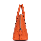 Hermes 1923 Bolide Mini Tangerine Ostrich Palladium Hardware - Thumbnail View 3