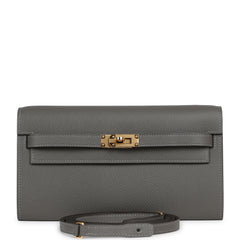 Hermes Kelly Wallet To Go Gris Meyer Epsom Gold Hardware
