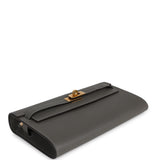 Hermes Kelly Wallet To Go Gris Meyer Epsom Gold Hardware - Thumbnail View 3