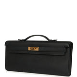 Pre-owned Hermes Kelly Cut Black Swift Gold Hardware - Thumbnail View 6