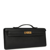 Pre-owned Hermes Kelly Cut Black Swift Gold Hardware - Thumbnail View 2