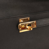Pre-owned Hermes Kelly Cut Black Swift Gold Hardware - Thumbnail View 7