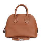 Hermes 1923 Bolide Mini Gold Evercolor Palladium Hardware - Thumbnail View 1