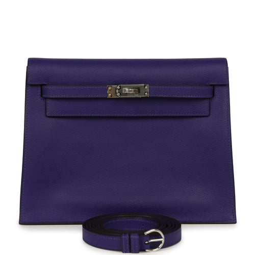 Hermes Kelly Danse Purple Evercolor Palladium Hardware