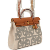 Hermes Herbag Zip PM 31 "Circuit 24" Naturel, Ecru-Gris Meyer Toile H Plume Canvas, Naturel Hunter Gold Hardware - Thumbnail View 2