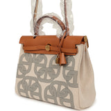 Hermes Herbag Zip PM 31 "Circuit 24" Naturel, Ecru-Gris Meyer Toile H Plume Canvas, Naturel Hunter Gold Hardware - Thumbnail View 6