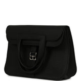 Hermes Halzan 25 Black Clemence Palladium Hardware - Thumbnail View 2