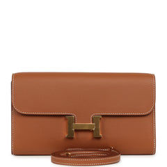 Hermes Constance Wallet To Go Gold Evercolor Gold Hardware