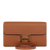Hermes Constance Wallet To Go Gold Evercolor Gold Hardware - Thumbnail View 1