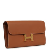 Hermes Constance Wallet To Go Gold Evercolor Gold Hardware - Thumbnail View 2