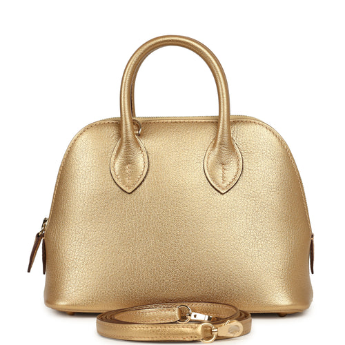 Hermes 1923 Bolide Mini Dore Chevre Chamkilight Permabrass Hardware