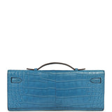 Pre-owned Hermes Kelly Cut Mykonos Matte Alligator Palladium Hardware - Thumbnail View 5