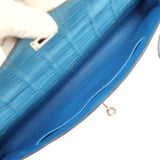 Pre-owned Hermes Kelly Cut Mykonos Matte Alligator Palladium Hardware - Thumbnail View 8