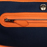 Hermes  Garden Party Neo 23 "Bredies" Orange, Rose Sakura, Bleu Navy Togo and Swift Palladium Hardware - Thumbnail View 7
