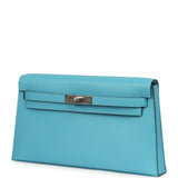 Hermes Kelly Elan Bleu Du Nord Madame Palladium Hardware - Thumbnail View 5