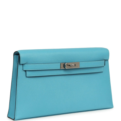 Hermes Kelly Elan Bleu Du Nord Madame Palladium Hardware