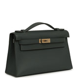 Hermes Kelly Pochette Vert Mangrove Swift Permabrass Hardware - Thumbnail View 2