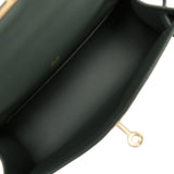 Hermes Kelly Pochette Vert Mangrove Swift Permabrass Hardware - Thumbnail View 8