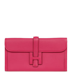 Pre-owned Hermes Jige Elan 29 Rose Shocking Chevre Mysore