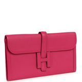 Pre-owned Hermes Jige Elan 29 Rose Shocking Chevre Mysore - Thumbnail View 2