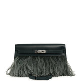 Hermes Kelly Elan Foile Vert Cypress Chevre Chamkila and Ostrich Feathers Palladium Hardware - Thumbnail View 1