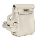 Hermes Mini Kelly Jump Backpack Gris Pale Swift Palladium Hardware - Thumbnail View 2