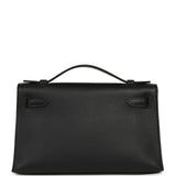 Pre-owned Hermes Kelly Pochette Black Swift Rose Gold Hardware - Thumbnail View 4