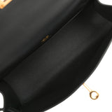 Pre-owned Hermes Kelly Pochette Black Swift Rose Gold Hardware - Thumbnail View 8