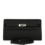 Hermes Kelly Wallet To Go Black Epsom Palladium Hardware - Thumbnail View 1