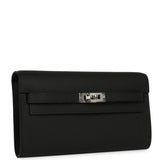 Hermes Kelly Wallet To Go Black Epsom Palladium Hardware - Thumbnail View 2