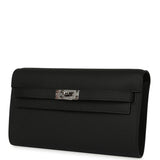 Hermes Kelly Wallet To Go Black Epsom Palladium Hardware - Thumbnail View 6