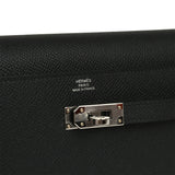 Hermes Kelly Wallet To Go Black Epsom Palladium Hardware - Thumbnail View 7