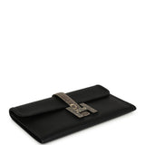 Hermes Jige Duo Clutch Black Swift, Varanus Niloticus Lizard Touch Palladium Hardware - Thumbnail View 3