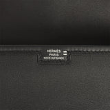 Hermes Jige Duo Clutch Black Swift, Varanus Niloticus Lizard Touch Palladium Hardware - Thumbnail View 8