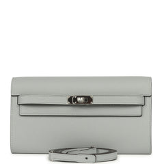 Hermes Kelly Wallet To Go Bleu Glacier Epsom Palladium Hardware