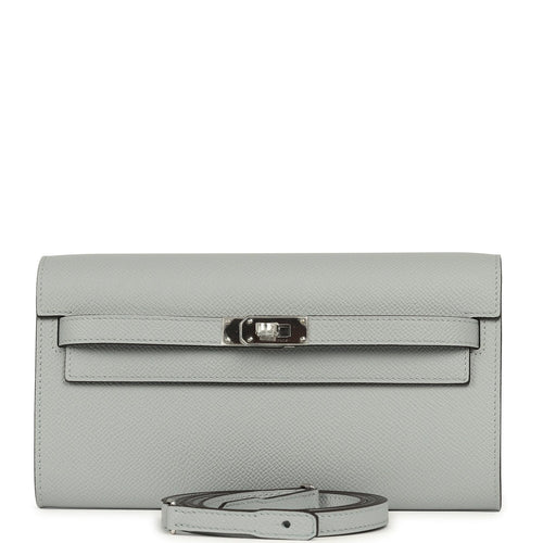 Hermes Kelly Wallet To Go Bleu Glacier Epsom Palladium Hardware