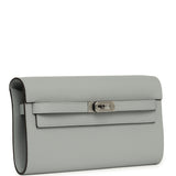 Hermes Kelly Wallet To Go Bleu Glacier Epsom Palladium Hardware - Thumbnail View 2