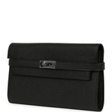 Hermes Kelly Long Wallet Black Epsom Palladium Hardware - Thumbnail View 6