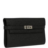 Hermes Kelly Long Wallet Black Epsom Palladium Hardware - Thumbnail View 2