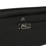 Hermes Kelly Long Wallet Black Epsom Palladium Hardware - Thumbnail View 7