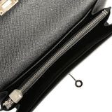 Hermes Kelly Long Wallet Black Epsom Palladium Hardware - Thumbnail View 8