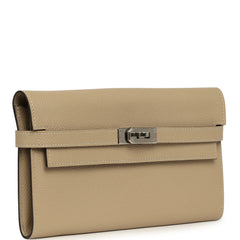 Hermes Kelly Long Wallet Trench Epsom Palladium Hardware