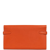 Hermes Kelly Long Wallet Feu Chevre Mysore Palladium Hardware - Thumbnail View 4