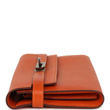 Hermes Kelly Long Wallet Feu Chevre Mysore Palladium Hardware - Thumbnail View 5