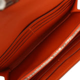 Hermes Kelly Long Wallet Feu Chevre Mysore Palladium Hardware - Thumbnail View 9