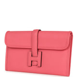 Hermes Jige Duo Clutch Rose Azalee Swift Palladium Hardware - Thumbnail View 6
